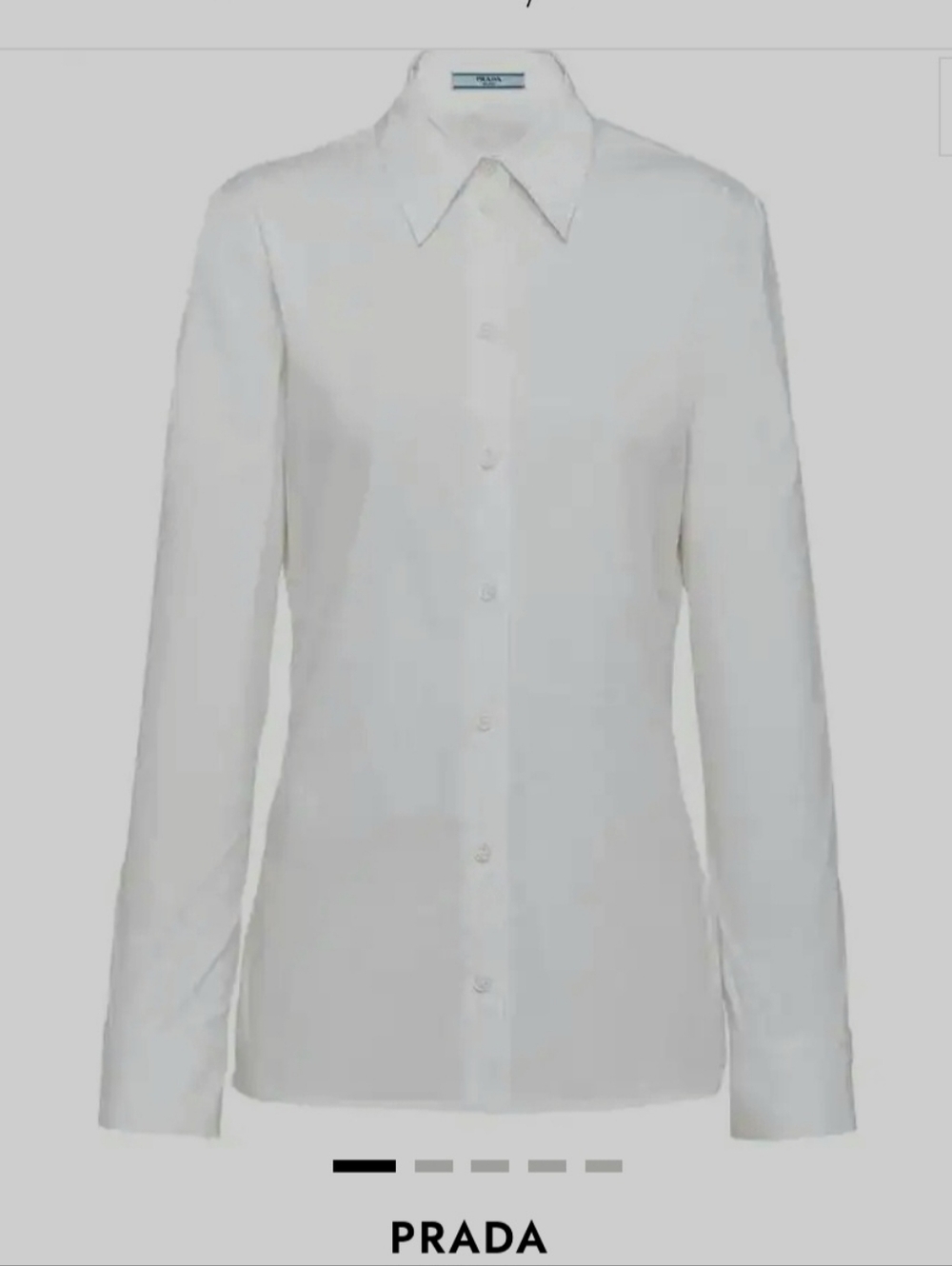 PRADA Classic Poplin Button Down Blouse - Tailored Fit - Picture 3 of 10